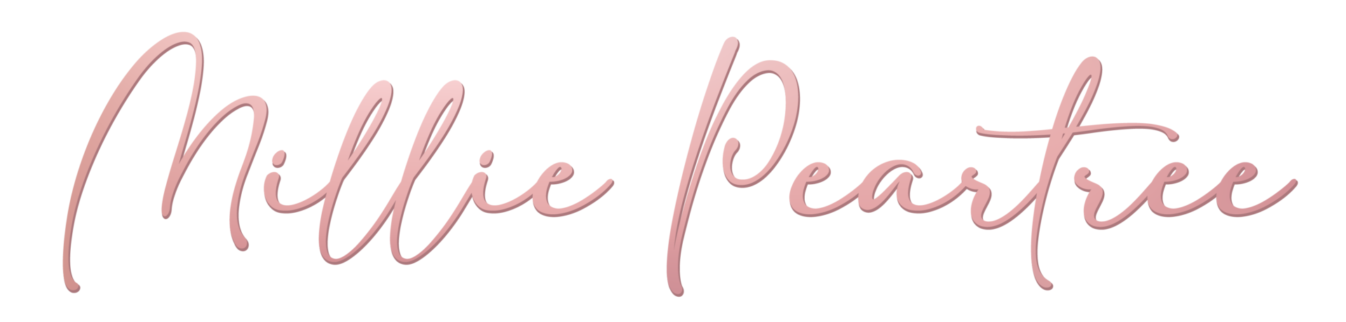 A pink text that reads " the pen ".
